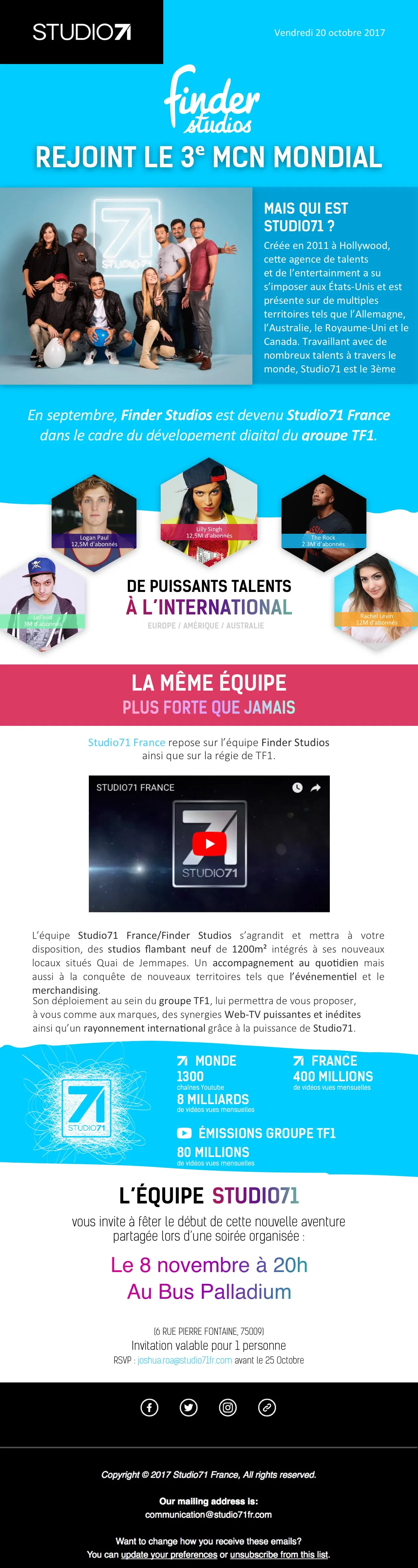 Newsletter Studio 71